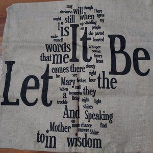 Beatles burlap bag with "The Words"